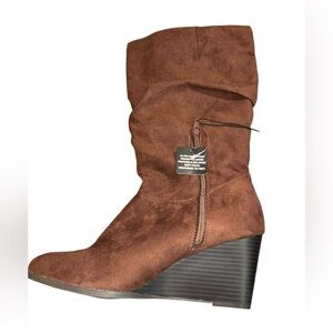 A.N.A. Bianca Slouch Boots Brown Women’s Size 9.5M | New suede